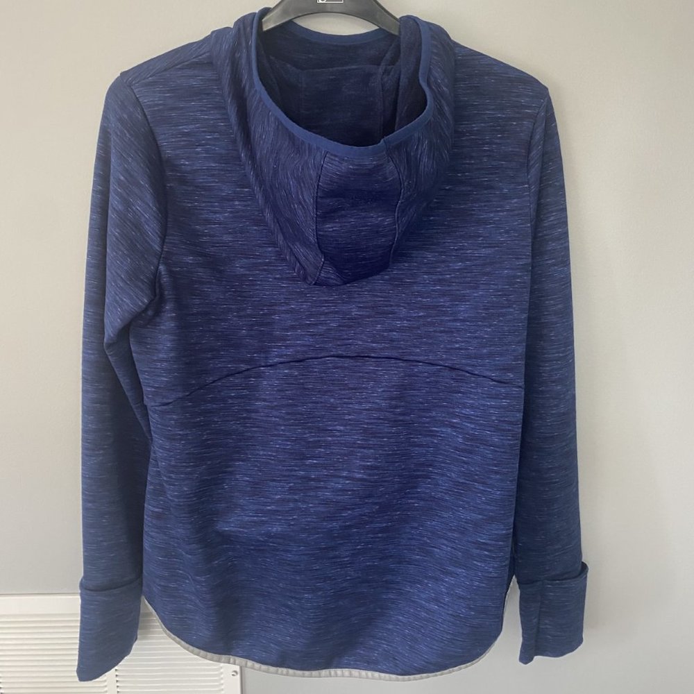 Gap Fit Starry Night Blue Spacedye Pullover Hoodie Size L /Reflective Hem - Picture 11 of 12